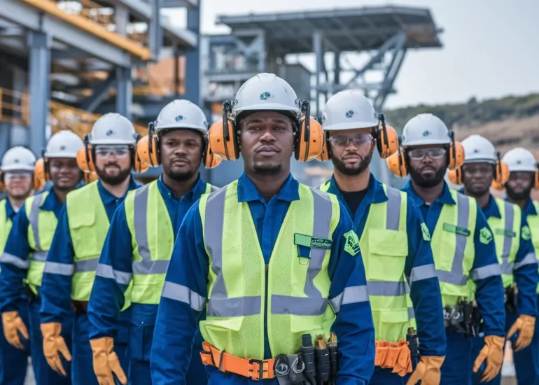 Zedvest Fort Limited Mine Safety Team Conducting Site Security Operations in Nigerian Mining Facility