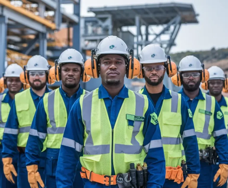 Zedvest Fort Limited Mine Safety Team Conducting Site Security Operations in Nigerian Mining Facility