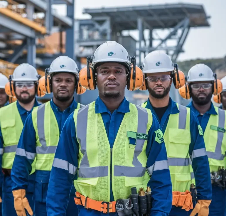 Zedvest Fort Limited Mine Safety Team Conducting Site Security Operations in Nigerian Mining Facility
