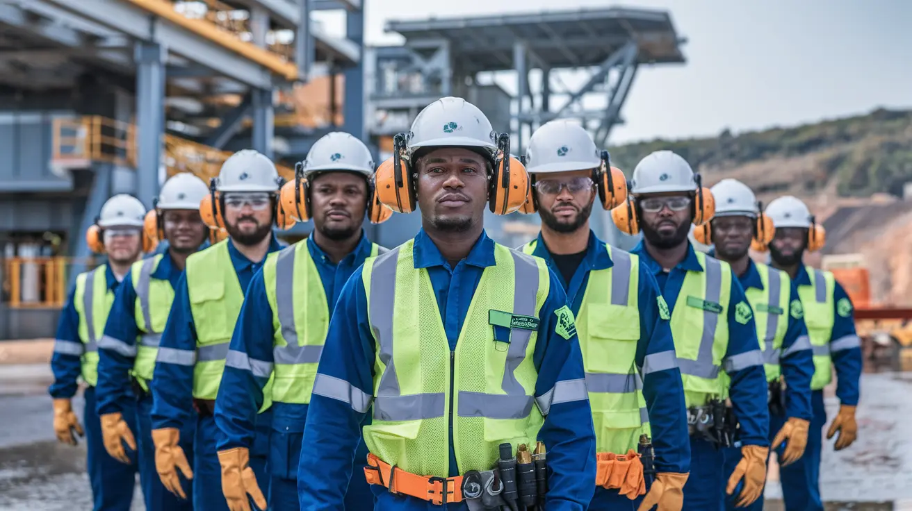 Zedvest Fort Limited Mine Safety Team Conducting Site Security Operations in Nigerian Mining Facility