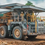 Nigerian mining site with environmental compliance monitoring equipment